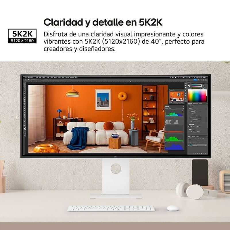 LG Ultragear 40u990a-w 40" / 5K2K / Multimédia / 1ms / 120hz / IPS / Ajustável em Altura / Branco /…