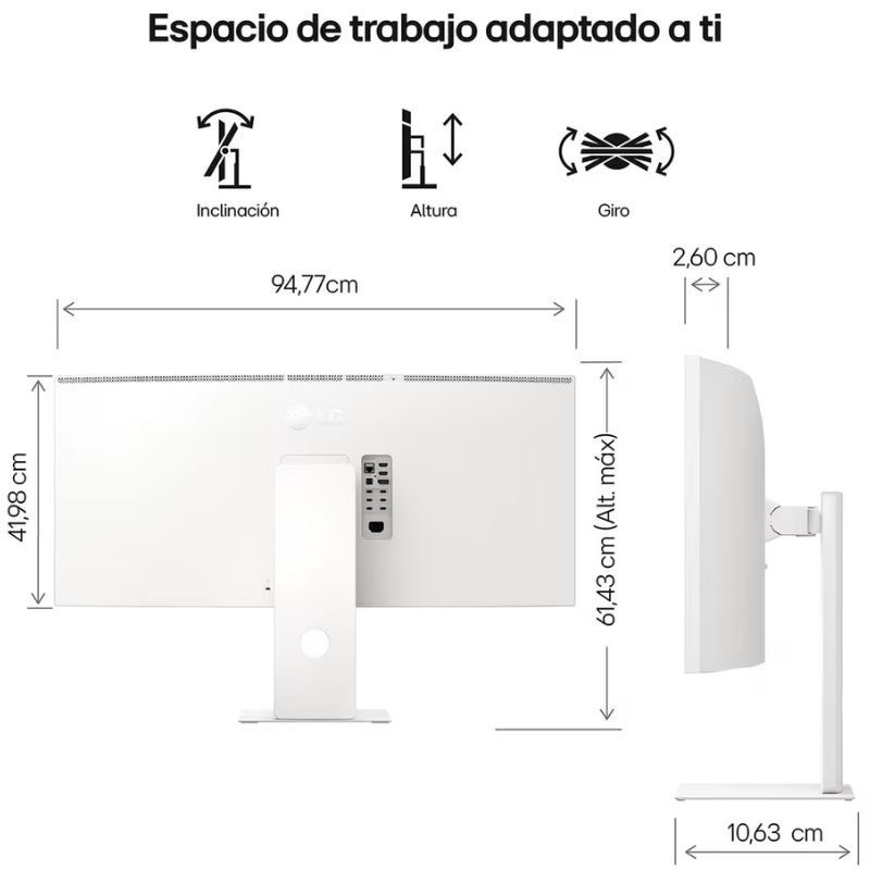 LG Ultragear 40u990a-w 40" / 5K2K / Multimédia / 1ms / 120hz / IPS / Ajustável em Altura / Branco /…