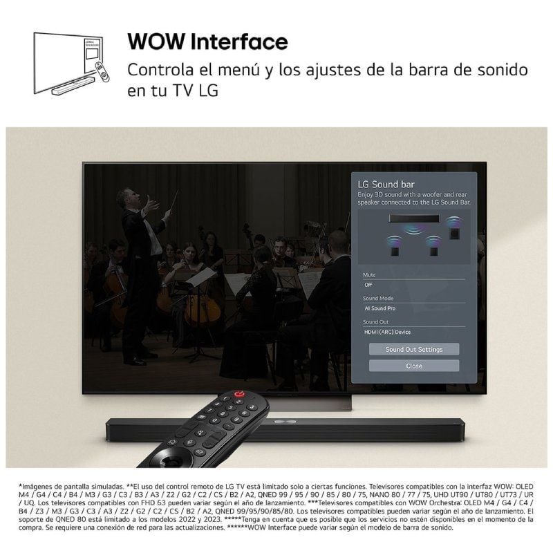 Barra de Som com Bluetooth LG S40T / 300W / 2.1