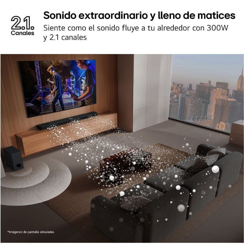 Barra de Som com Bluetooth LG S40T / 300W / 2.1