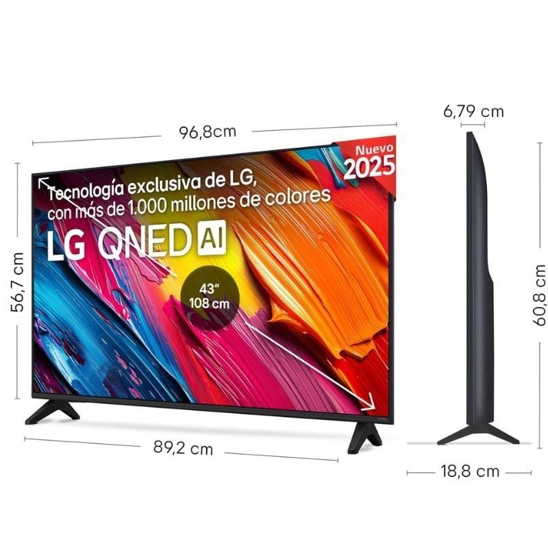 LG QNED AI QNED70 43QNED70A6A TV de 43" / Ultra HD 4K / Smart TV / Wifi
