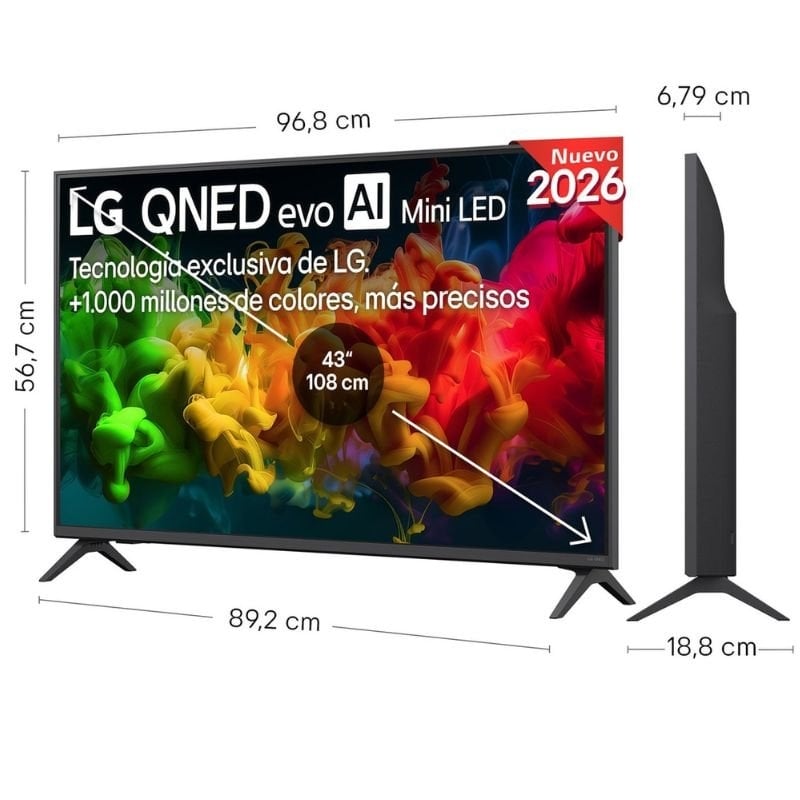 LG QNED Evo AI QNED8EB Mini TV LED 43QNED8EB3F 43" / Ultra HD 4K / Smart TV / Wifi