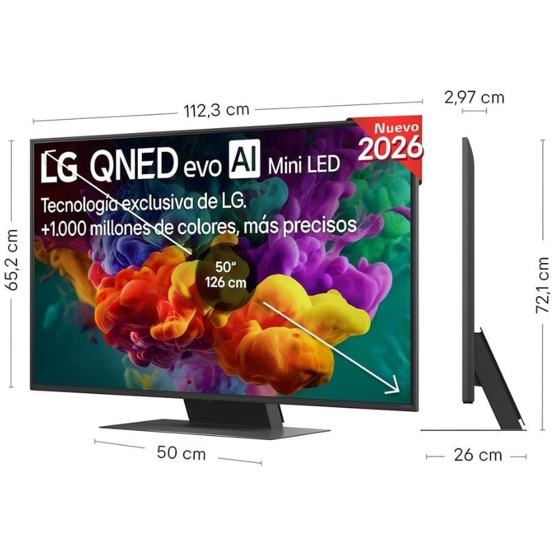 LG QNED Evo AI QNED87 Mini TV LED 50QNED87B6A 50" / Ultra HD 4K / Smart TV / Wifi