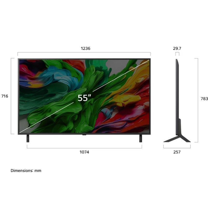 LG QNED Evo 55QNED87A6B Televisor de 55" / Ultra HD 4K / Smart TV / Wifi