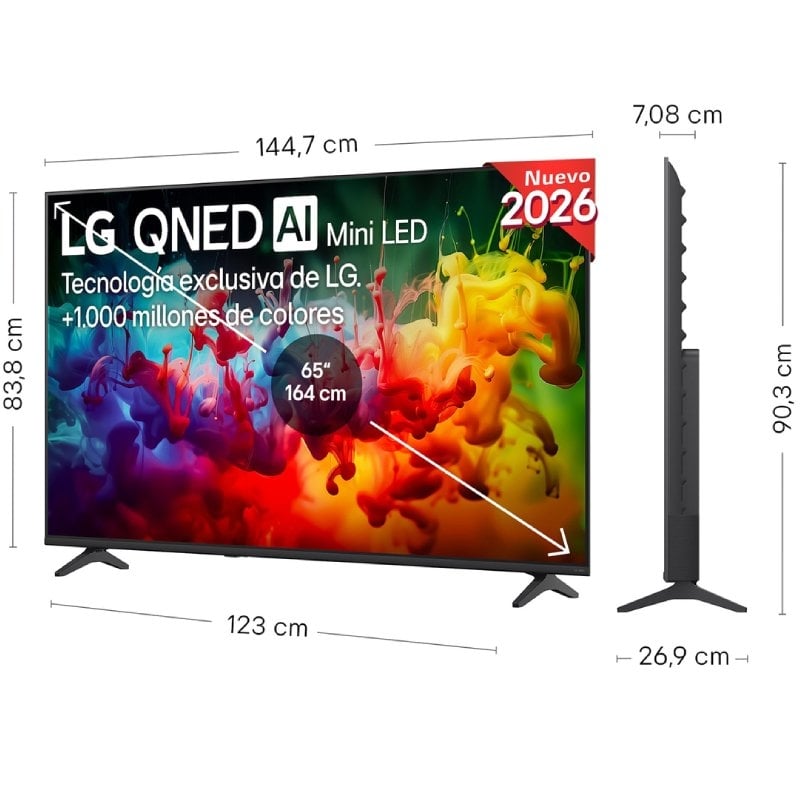 Televisor LG QNED Evo AI QNED72 Mini LED 65QNED72B6B 65" / Ultra HD 4K / Smart TV / Wi-fi