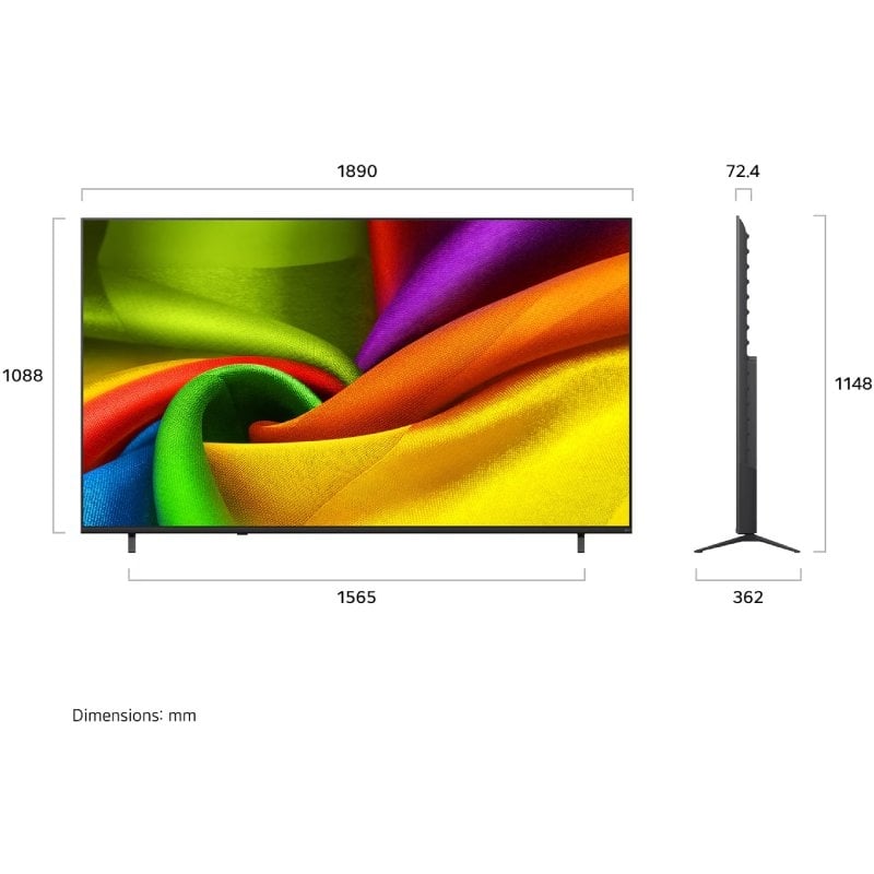 Televisor LG Nanocell 85NU850B6LA 85" / Ultra HD 4K / Smart TV / Wi-fi / Preto