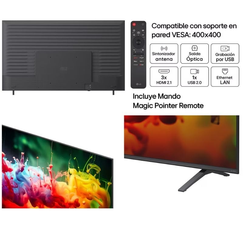 Televisor LG QNED Evo AI QNED72 Mini LED 85QNED72B6A 85" / Ultra HD 4K / Smart TV / Wi-fi