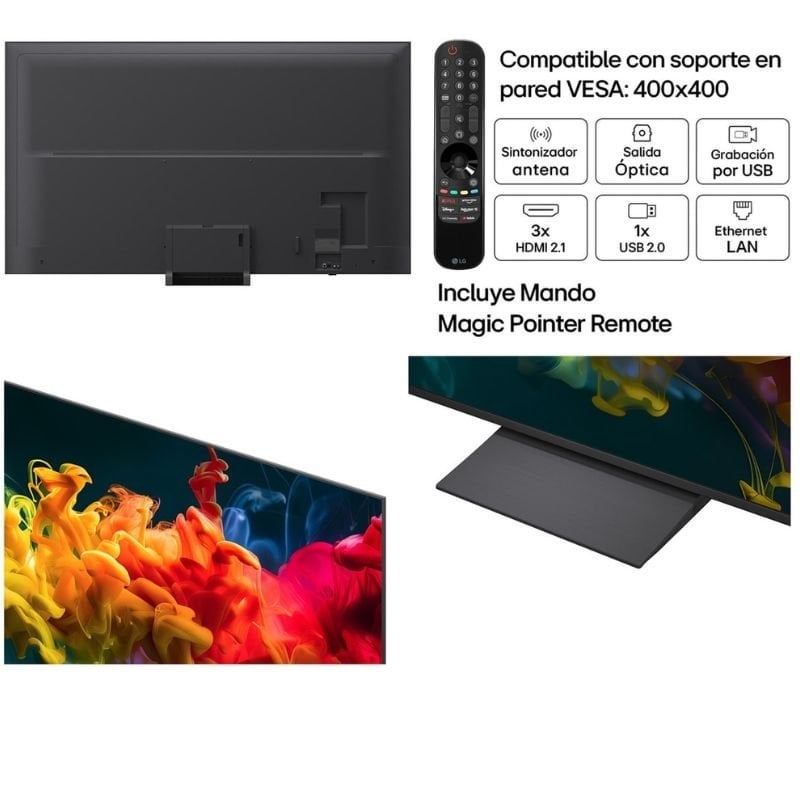 Televisor LG QNED Evo AI QNED83B Mini LED 85QNED8EB3A 85" / Ultra HD 4K / Smart TV / Wi-fi