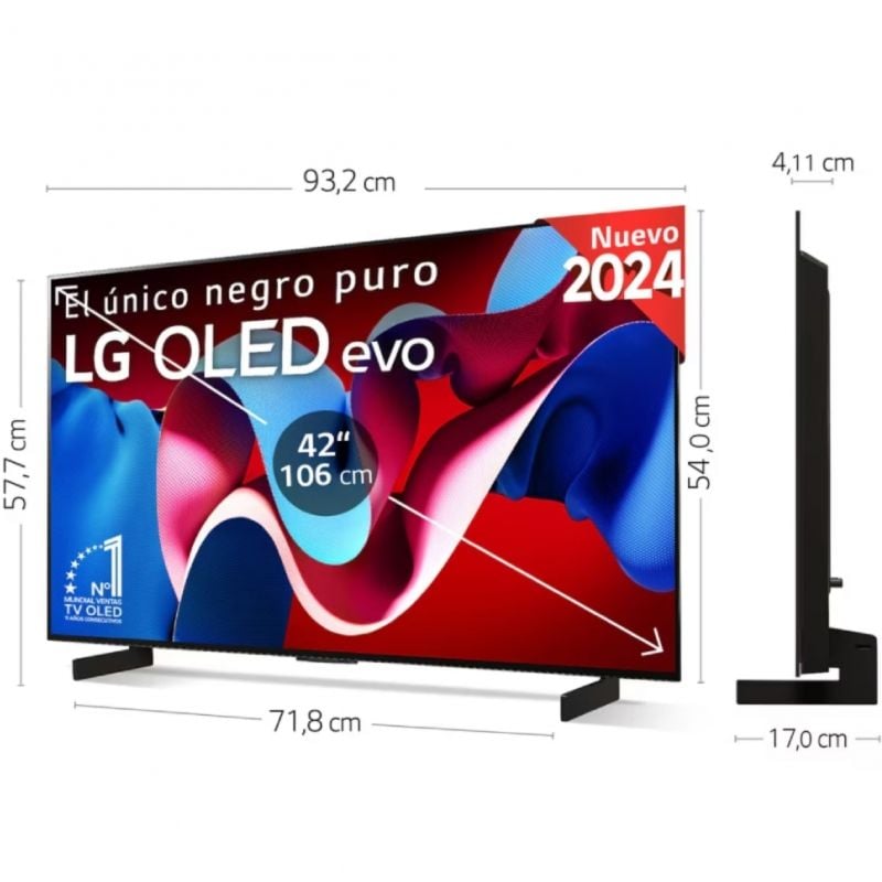 LG 4K OLED Evo AI C4 OLED42C45LA 42" OLED42C45LA / Ultra HD 4K / Smart TV / Wifi