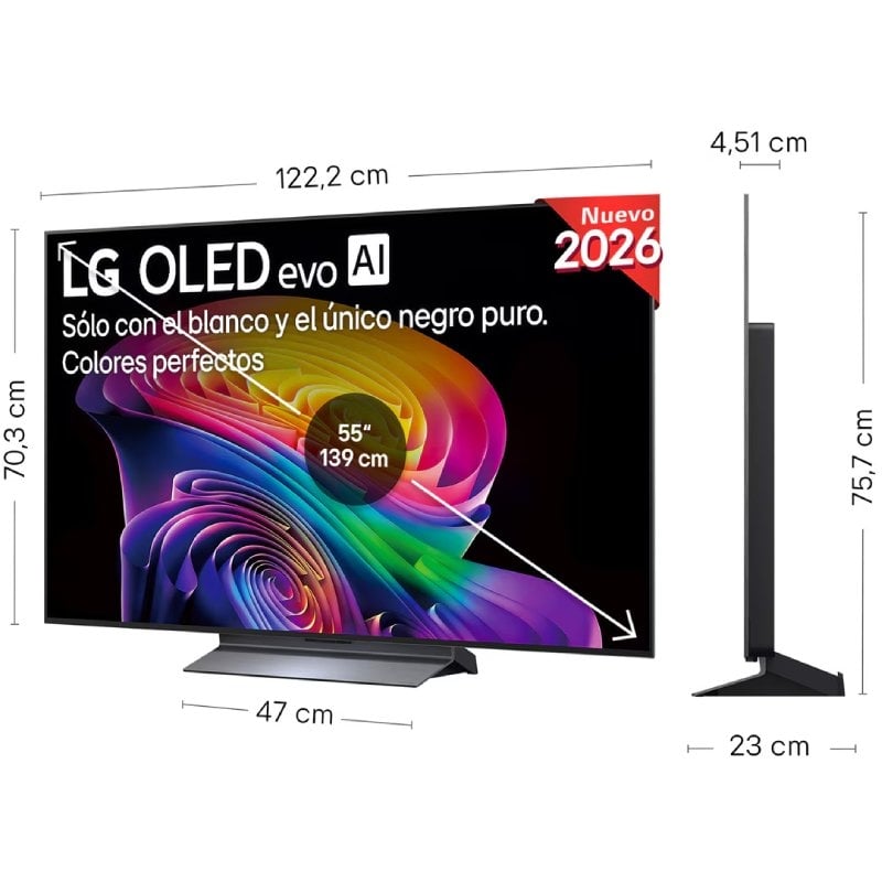 Televisor LG OLED Evo AI C6 OLED55C66LB 55" / Ultra HD 4K / Smart TV / Wi-fi