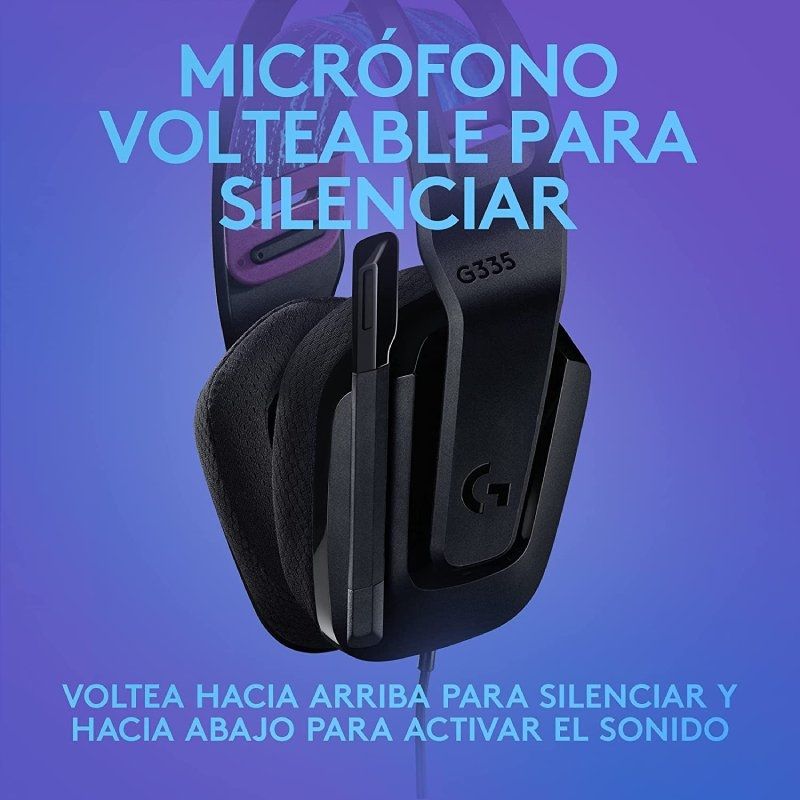 Logitech G335 Auscultadores para Jogos com Microfone / Jack 3.5 / Preto