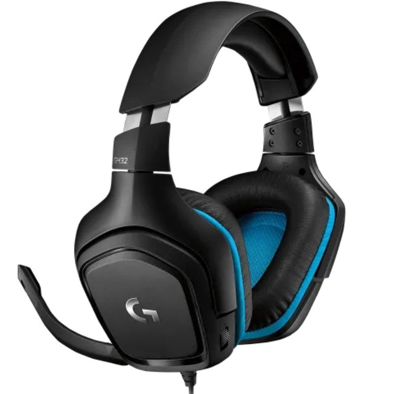 Logitech G432 Auscultadores para Jogos com Microfone / USB 2.0 / Jack 3.5 / Preto
