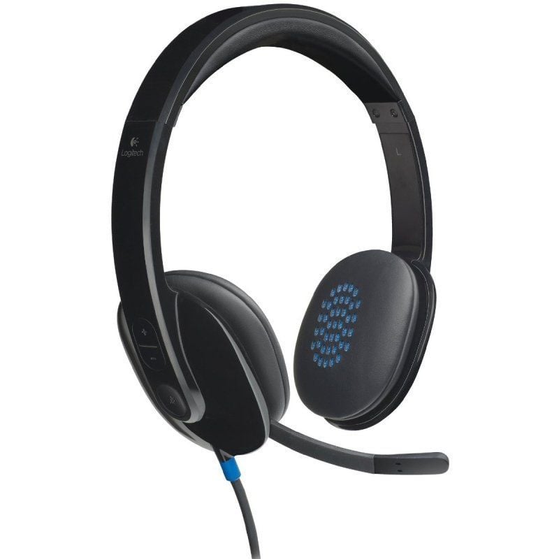 Logitech H540 Auscultadores / Auricular com Microfone / USB / Preto