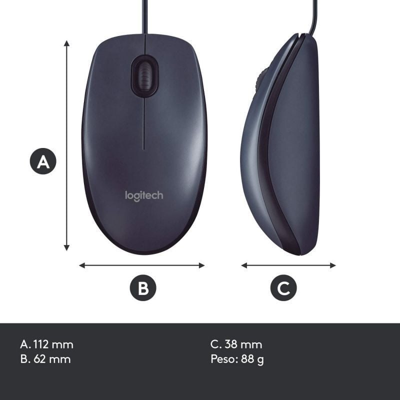 Rato Logitech B100 OEM / Até 800 DPI