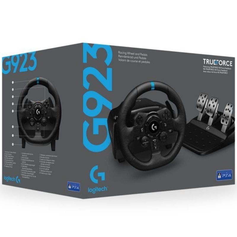 Logitech G923 Trueforce Steering Wheel com Pedais para Playstation PS5 / PC