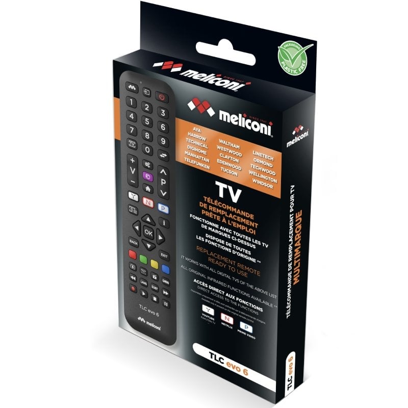 Controlo Remoto Universal TLC Evo 6 para TV / Compatibilidade de Acordo com as Especificações