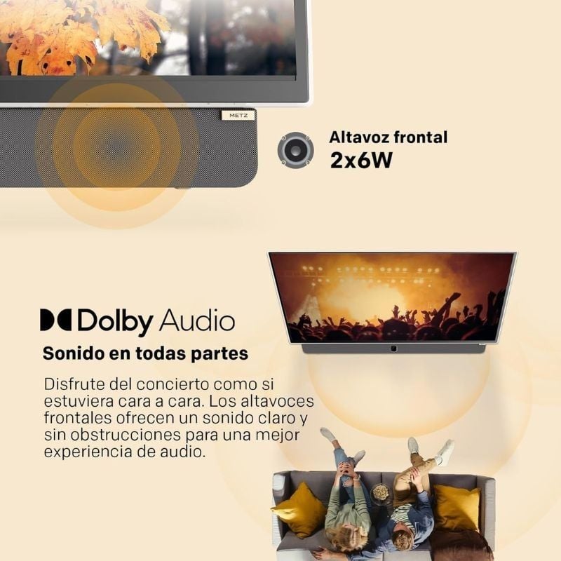 Televisor Portátil Metz 24MPE7000Z de 24" / Full HD / Smart TV / Wi-fi