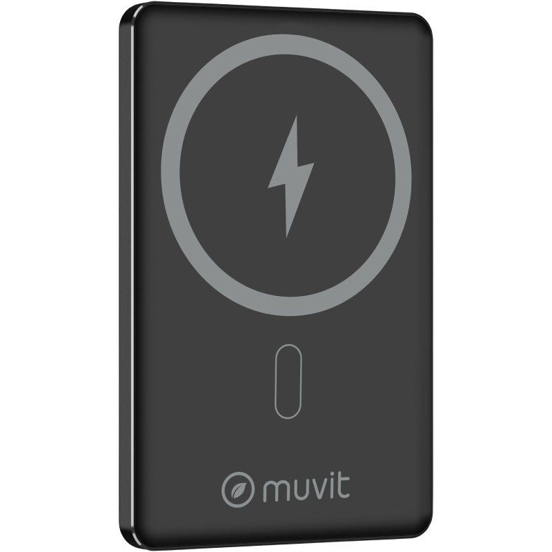 Powerbank 5000mah Muvit For Change MCCHP0009 / 20W / sem Fios / Preto / Inclui Cabo USB Tipo C