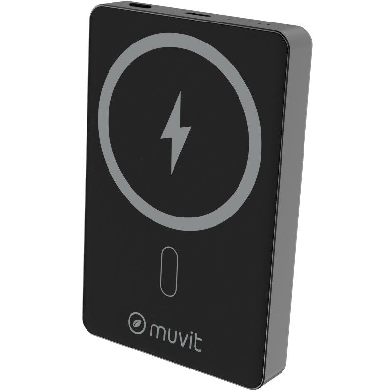 Powerbank 10000mah Muvit For Change MCCHP0010 / 20W / sem Fios / Preto / Inclui Cabo USB Tipo C