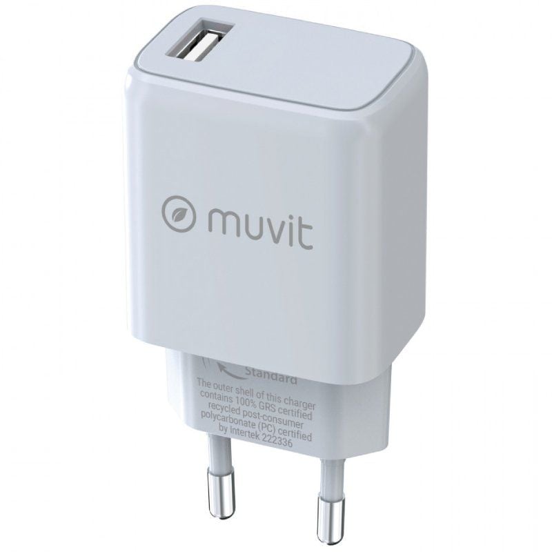 Carregador de Parede Muvit For Change MCACC0002 / 1xusb / 15W