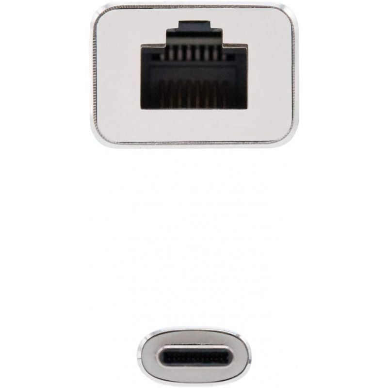 Adaptador USB Tipo C - RJ45 Nanocable 10.03.0402 / 1000mbps