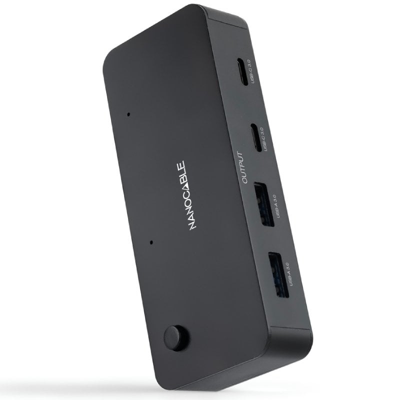 Conmutador USB Nanocable 10.12.0011 / 2x USB / 2x USB Tipo C