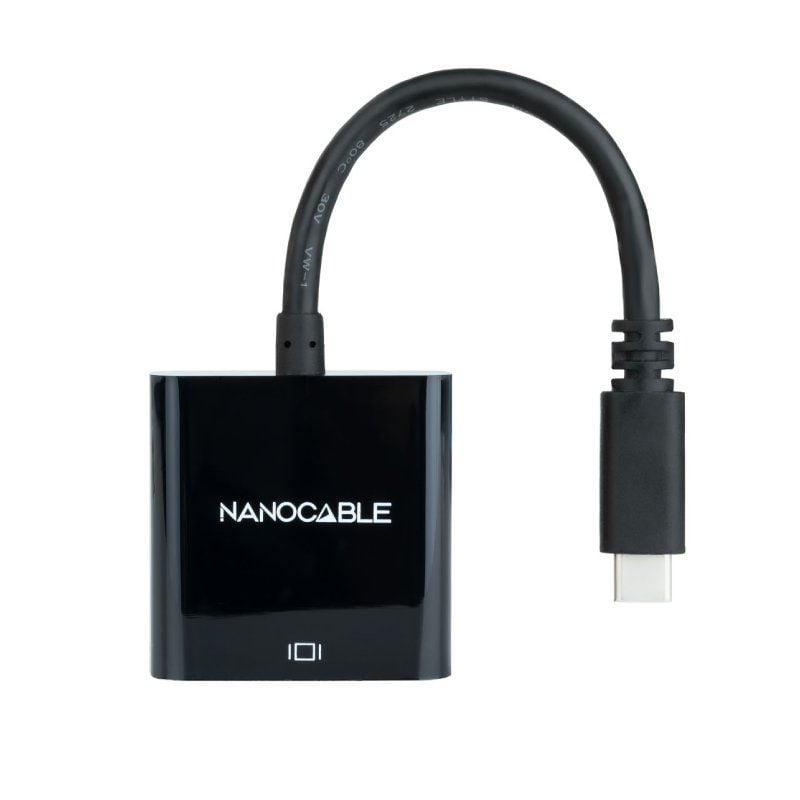 Conversor Nanocable 10.16.4102-bk / USB Tipo C Macho - HDMI Fêmea / 15cm / Preto