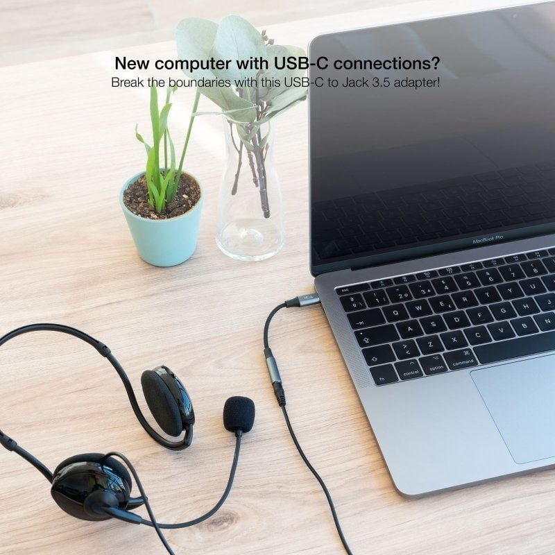 Nanocable USB Type-c Converter 10.24.1204 / USB Type-c Macho - Jack 3.5 Fêmea