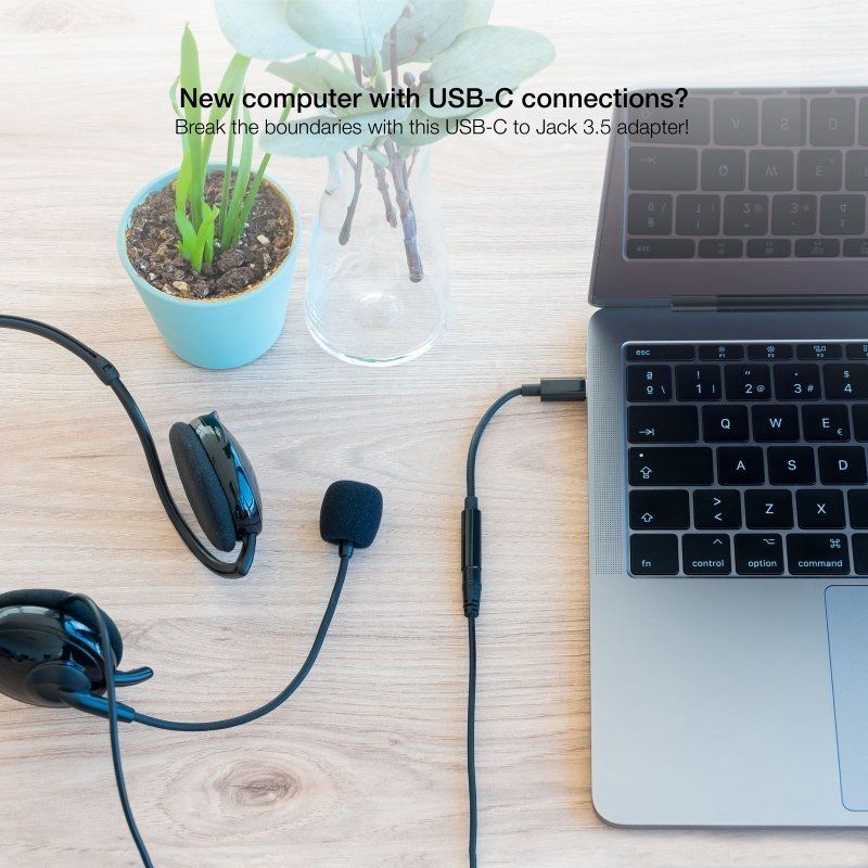 Nanocable USB Type-c Converter 10.24.1205 / USB Type-c Macho - Jack 3.5 Fêmea