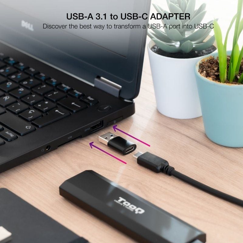 Adaptador USB 3.1 Nanocable 10.02.0012 / USB Macho - USB Tipo C Fêmea