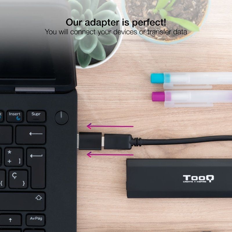 Adaptador USB 3.1 Nanocable 10.02.0012 / USB Macho - USB Tipo C Fêmea