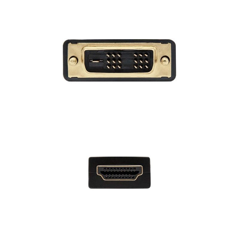 Cabo HDMI Nanocable 10.15.0502 / DVI Macho - HDMI Macho / 1,8 M / Preto