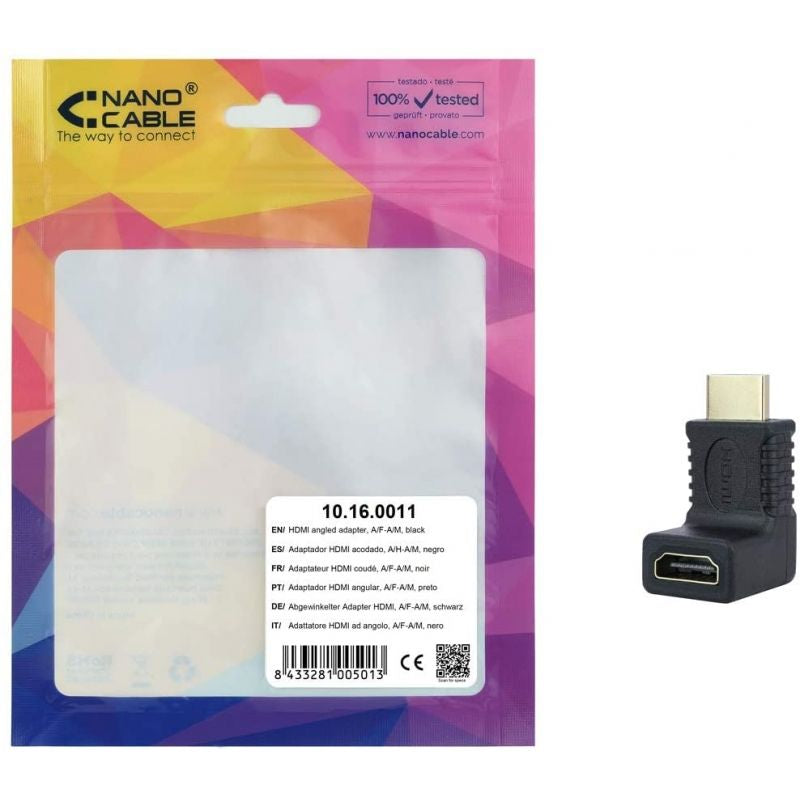 Nanocable 10.16.0011 / Adaptador HDMI Macho - HDMI Fêmea