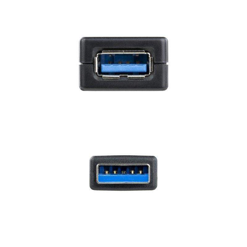 Cabo de Extensão USB 3.0 Nanocable 10.01.0313 / USB Macho - USB Fêmea / 15m / Preto