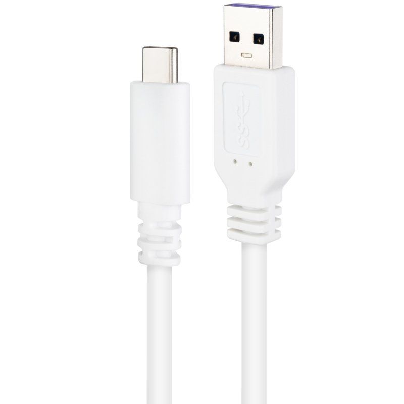 Cabo USB 2.0 Nanocable 10.01.2101-l150-w / USB Tipo C Macho - USB Macho / 1,5 M / Branco