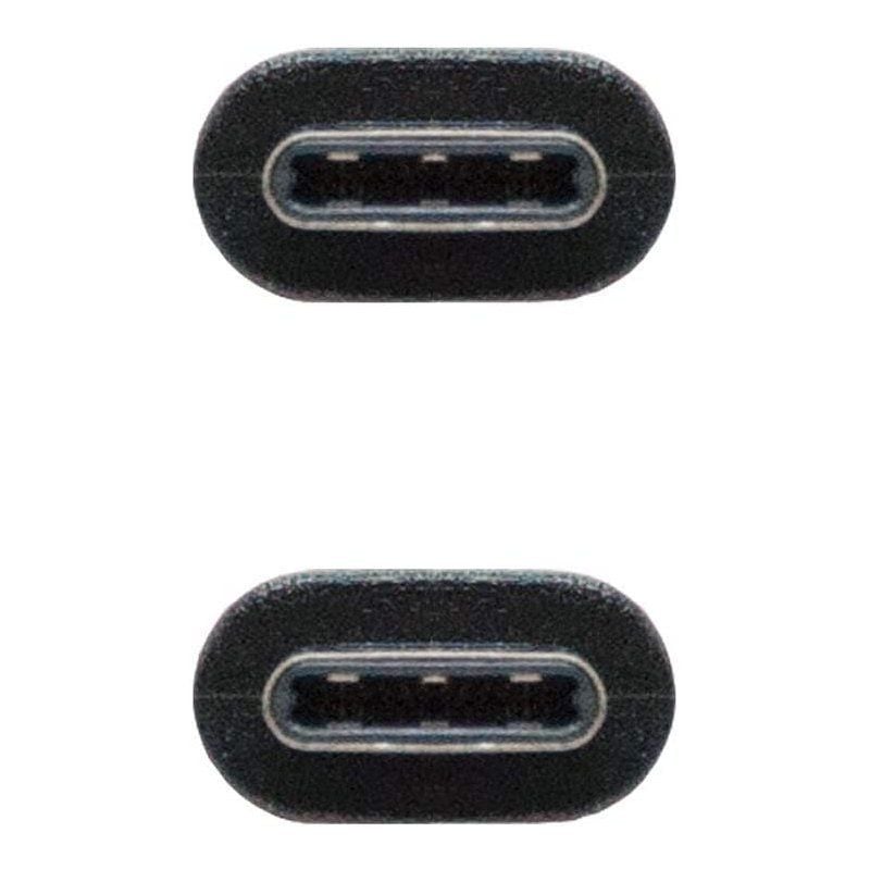 Cabo USB 2.0 Tipo C Nanocable 10.01.2301 / USB Tipo C Macho - USB Tipo C Macho / 1m / Preto
