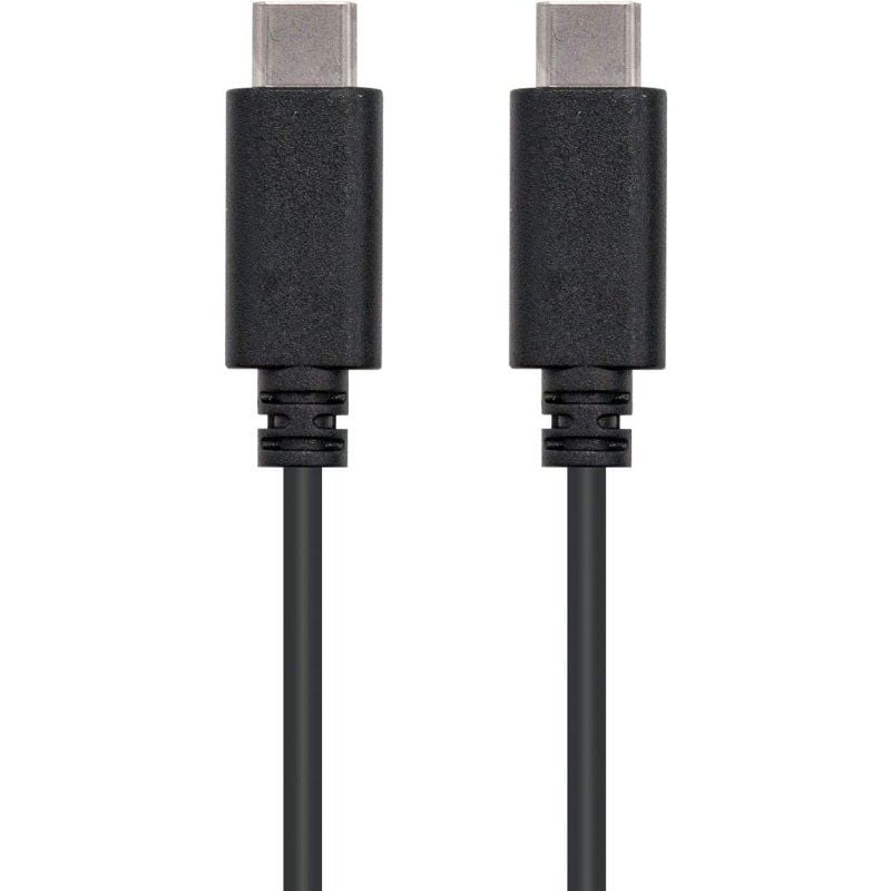 Cabo USB 2.0 Tipo C Nanocable 10.01.2302 / USB Tipo C Macho - USB Tipo C Macho / 2m / Preto