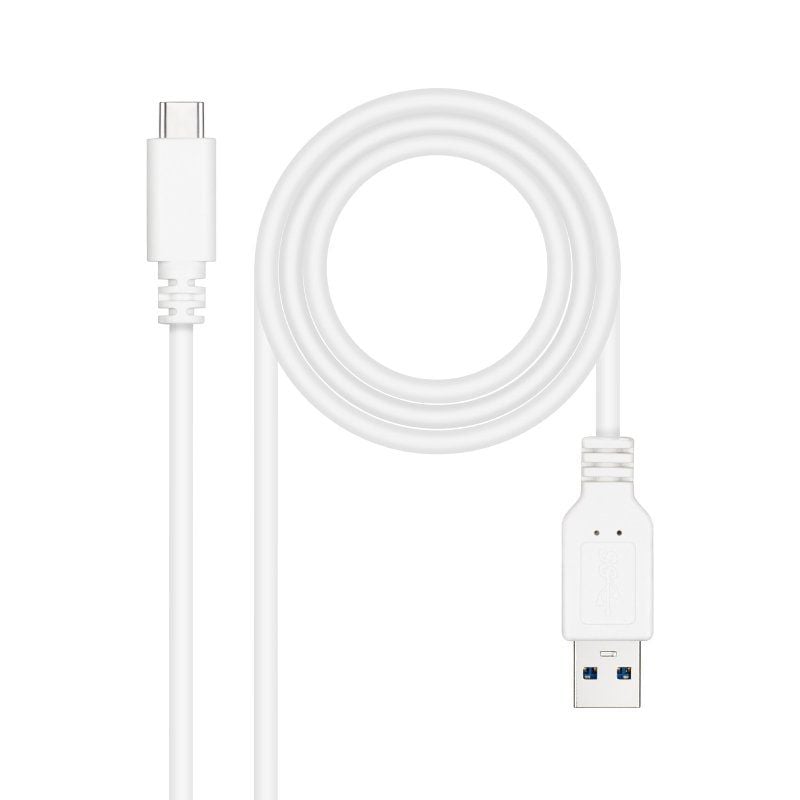 Cabo USB 3.1 Tipo C Nanocable 10.01.4001-l150-w / USB Tipo C Macho - USB Macho / 1,5 M / Branco
