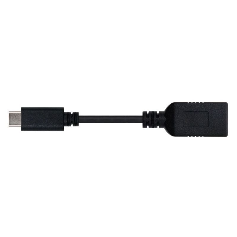Cabo USB 3.1 Nanocable 10.01.4201 / USB Tipo C Macho - USB Fêmea / 15cm / Preto