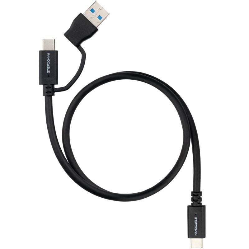 USB 3.2 Type-c Nanocable 10.01.4800 / USB Type-c Male / USB Male - USB Type-c Male / Até 60W / 10gb…