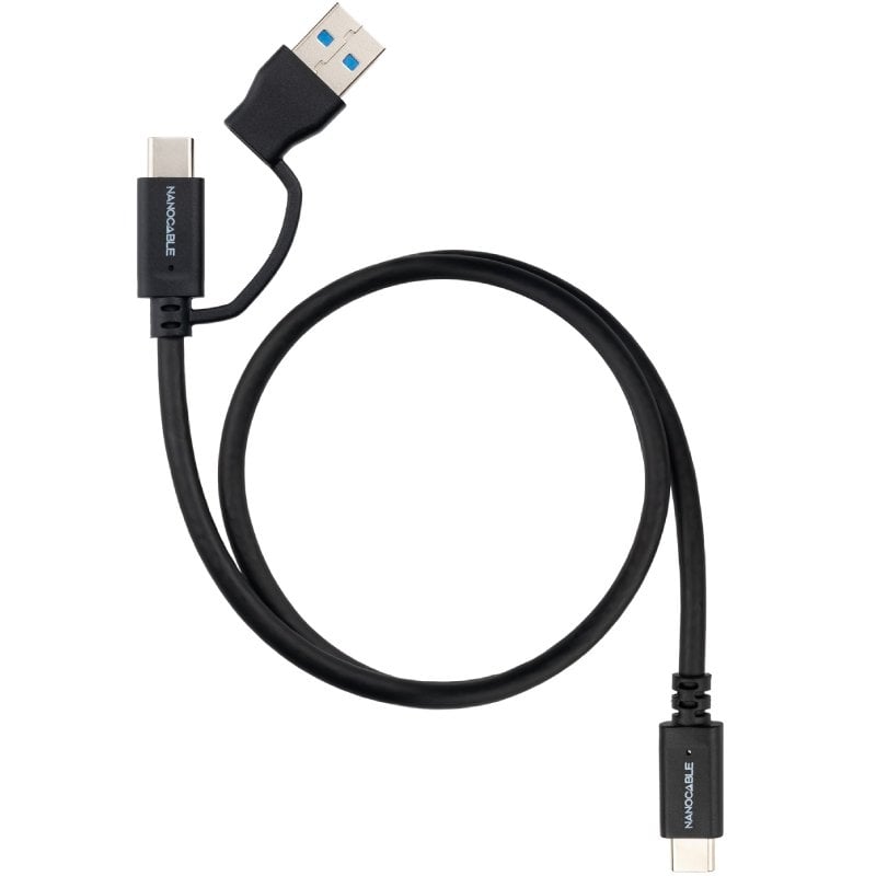 USB 3.2 Type-c Nanocable 10.01.4801 / USB Type-c Macho / USB Macho - USB Type-c Macho / Até 60W / 1…