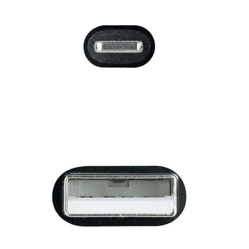 Cabo USB 2.0 Lightning Nanocable 10.10.0401-cobk / USB Macho - Lightning Macho / 1m / Preto