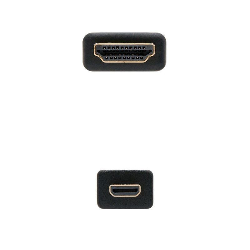Cabo Micro HDMI Nanocable 10.15.3502 / Cabo HDMI Macho - Micro HDMI Macho / 1,8 M / Preto