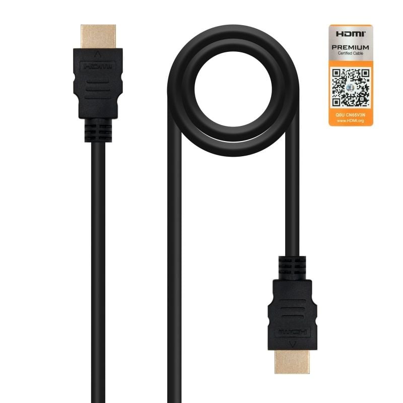 Nanocabo HDMI 2.0 4K 10.15.3602 / Macho HDMI - Macho HDMI / 2m / Certificado / Preto