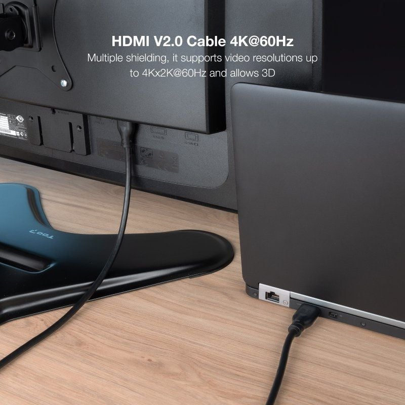 HDMI 2.0 4K CCS Nanocable 10.15.3901-l150 / Macho HDMI - Macho HDMI / 1,5m / Preto