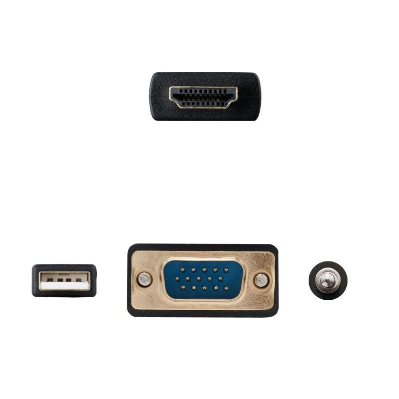 Cabo Conversor Nanocable 10.15.4350 / HDMI Macho - VGA Macho - Jack 3.5 Macho - USB Macho / 1.8m /…