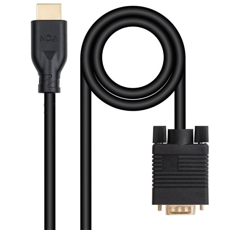 Cabo Conversor Nanocable 10.15.4602 / VGA Macho - HDMI 8K Macho / 1,8m / Preto