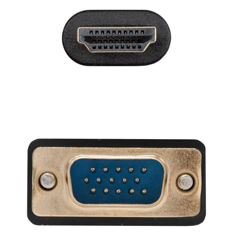 Cabo Conversor Nanocable 10.15.4602 / VGA Macho - HDMI 8K Macho / 1,8m / Preto