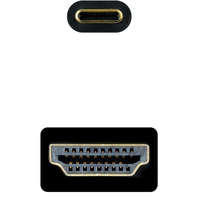 Cabo Conversor Nanocable 10.15.5105 / USB Tipo C Macho - HDMI Macho / 5m / Preto