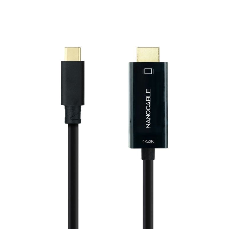 Cabo Conversor Nanocable 10.15.5133 / USB Tipo C Macho - HDMI Macho / 3m / Preto